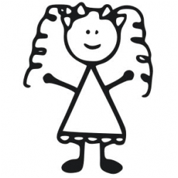 Girl Stick Figure Clipart