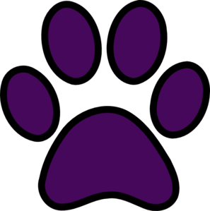 Purple Paw Clipart