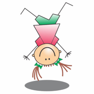 Cartoon Little Girl Stick Figure