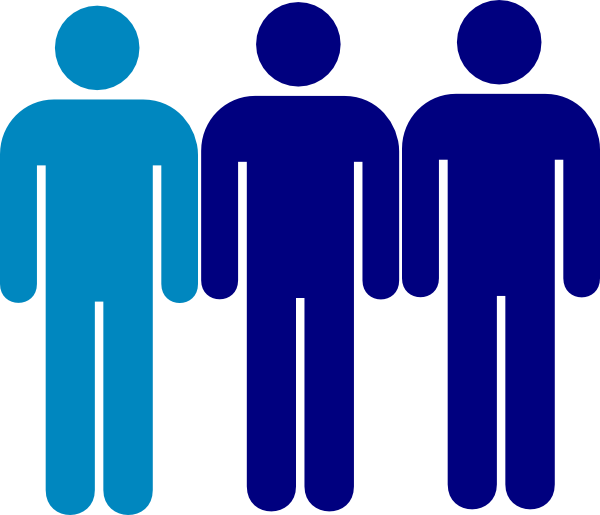 Blue Person Symbol Two Thirds Clip Art - vector clip ...