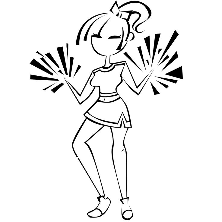 Football Cheerleader Clipart