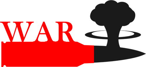 Vector drawing of atom bomb war symbol | Public domain vectors
