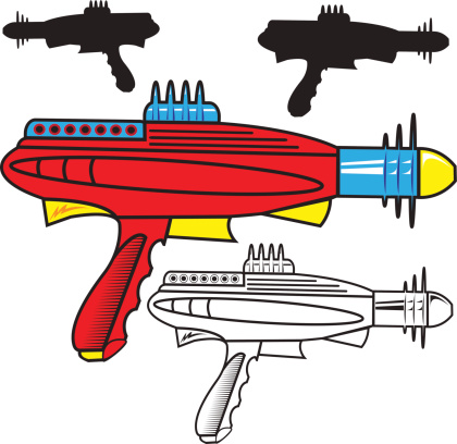 Cartoon Of Raygun Clip Art, Vector Images & Illustrations