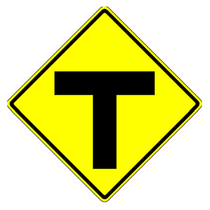 W2-1 Cross Road Ahead Sign