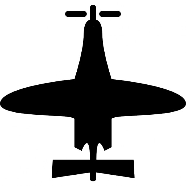 Airplane of small size top view Icons | Free Download
