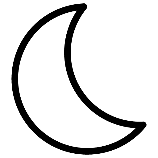 Half Moon Black And White Clipart