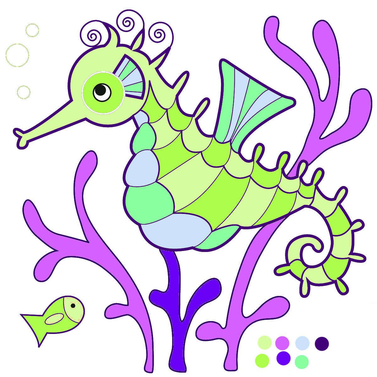 Clip art sea horse