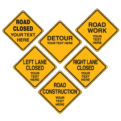 Semi-Custom Road Construction Signs from Seton.com, Stock items ...