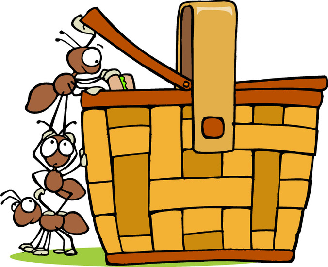 Picnic basket clipart free
