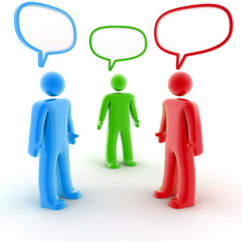 3 People Talking Clipart