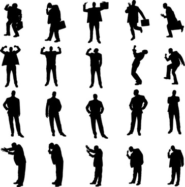 Businessman silhouette vector graphics free vector download (5,714 ...