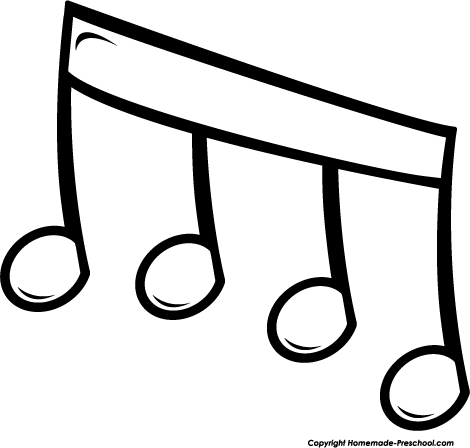 Clipart outline of music note