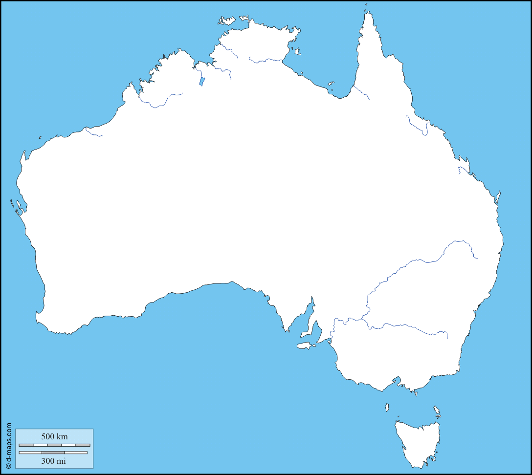 Australia: Free maps, free blank maps, free outline maps, free ...
