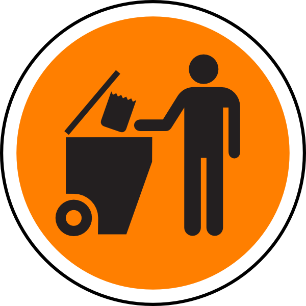 Waste Sign Clip Art - vector clip art online, royalty ...