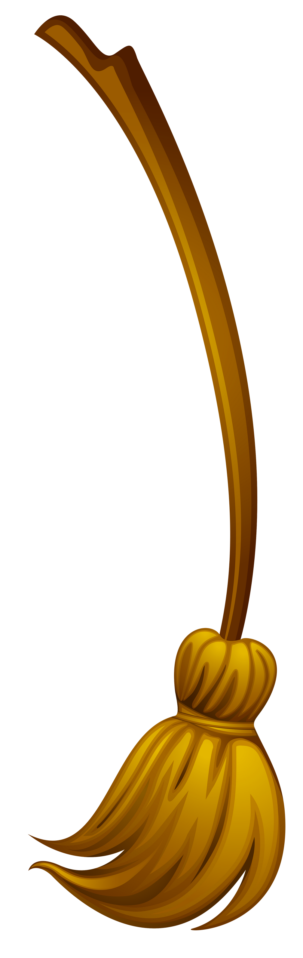 Witch on broom clipart