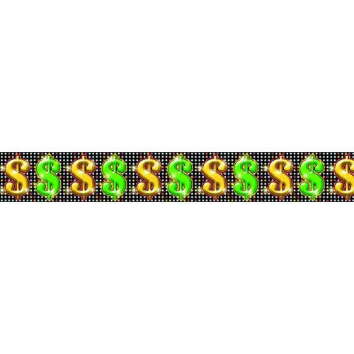 Scene Setter Dollar Sign Border Roll - Party Supplies, Ideas ...