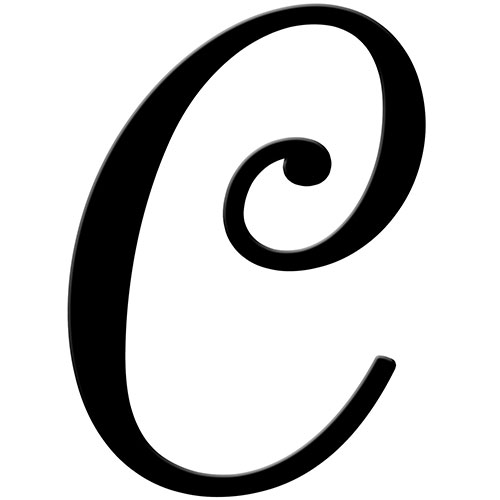 Fancy letter c clipart