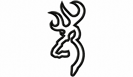 Browning deer head logo clipart
