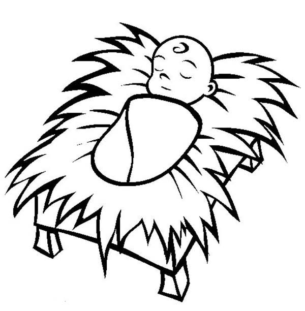 Baby Jesus In A Manger Images