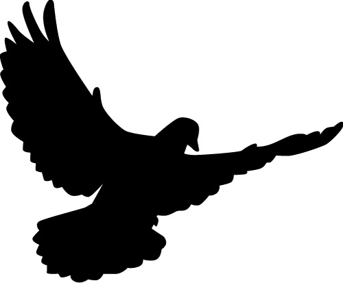 Peace dove silhouette vector illustration Free vector in ...