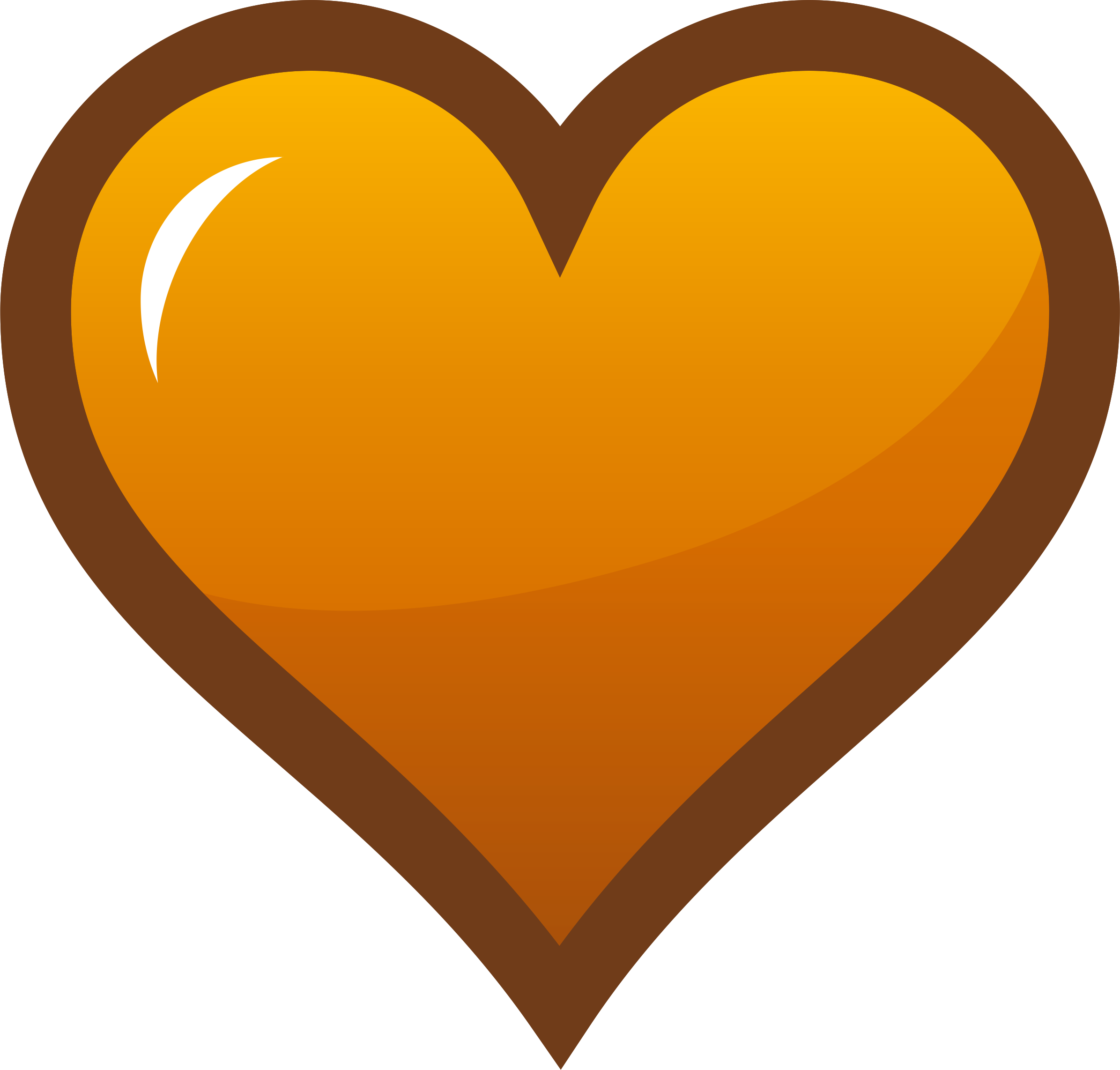 Clipart - Orange Heart Icon