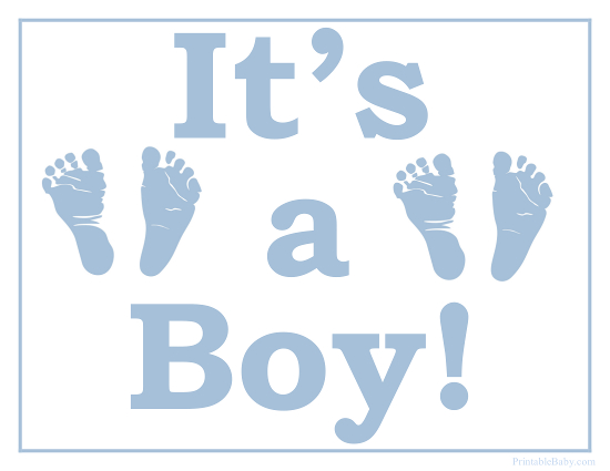 Printable It's a Boy Sign