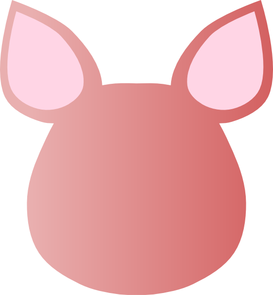 Totetude Blank Pig Face Clip Art - vector clip art ...