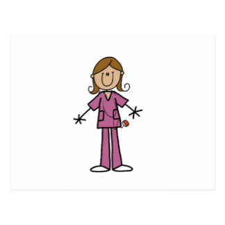 Stick Figure Nurse Postcards | Zazzle