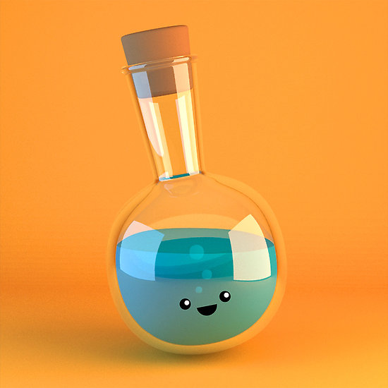 Round Flask - Cute Chemistry" by chayground | Redbubble