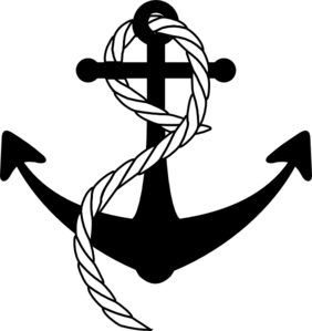 Anchor With Rope clip art - vector clip art online, royalty free ...