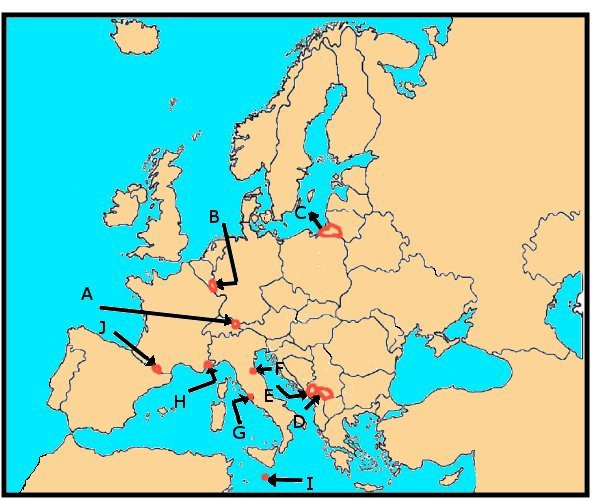 blank political map of Europe Europe Quiz Map