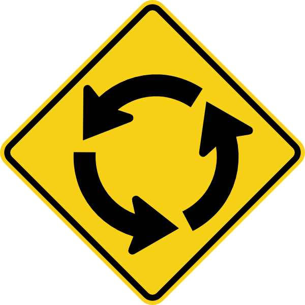 Circular Intersection Sign clip art Free Vector