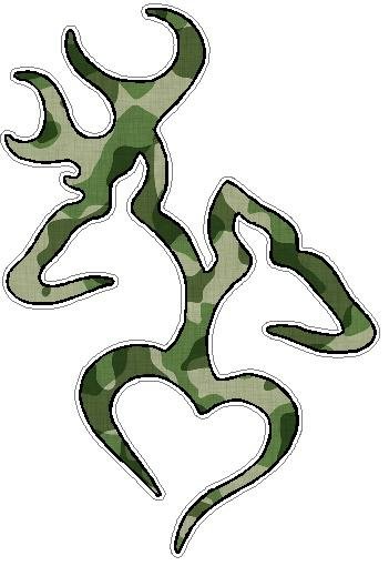Deer Heads Heart Fills 2 Green Camo, Music Groups, Band Decals ...