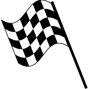 Race car to the finish line clipart