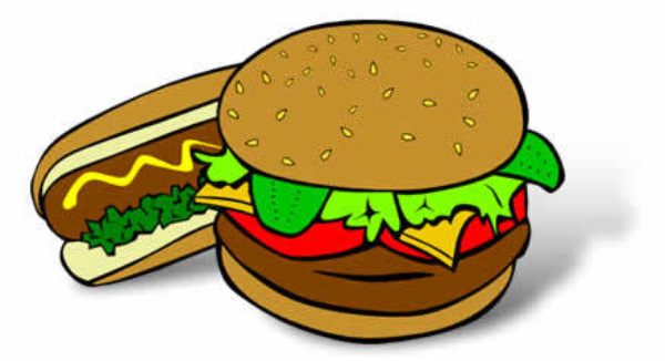 Free hamburger & hot dog clipart