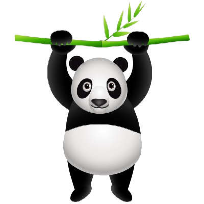 Baby panda bear clipart outline