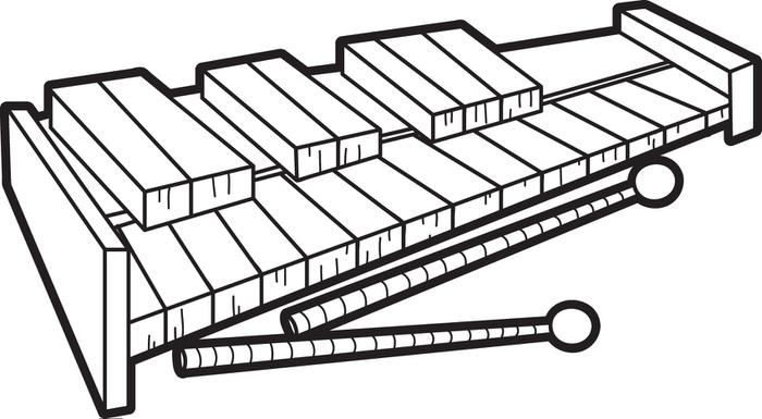 Free, Printable Xylophone Coloring Page for Kids