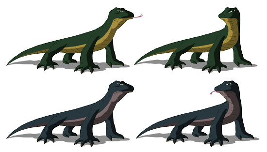 Komodo Dragon Clip Art, Vector Images & Illustrations