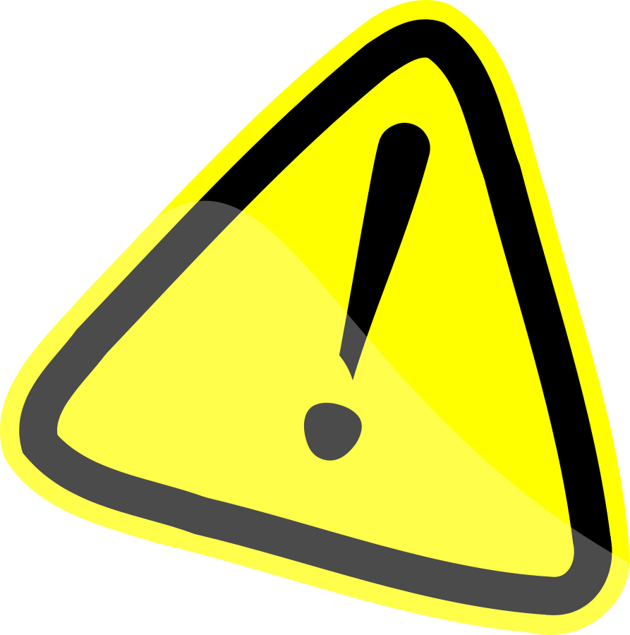 Caution sign clipart