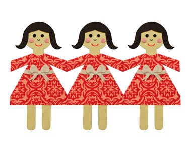 Paper Doll Chain | Paper Dolls ...