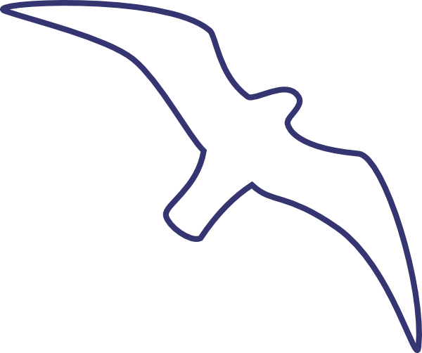 Seagull Outline Line Drawing Clip Art - vector clip ...
