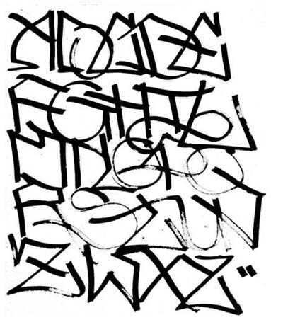 Gangster Block Graffiti Letters Easy Block Letters