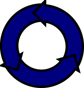 Blue Arrow Circle clip art - vector clip art online, royalty free ...