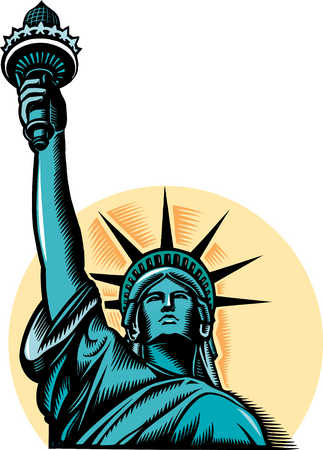 Illustration of Statue of Liberty