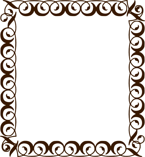 Chocolate Brown Border Clip Art - vector clip art ...