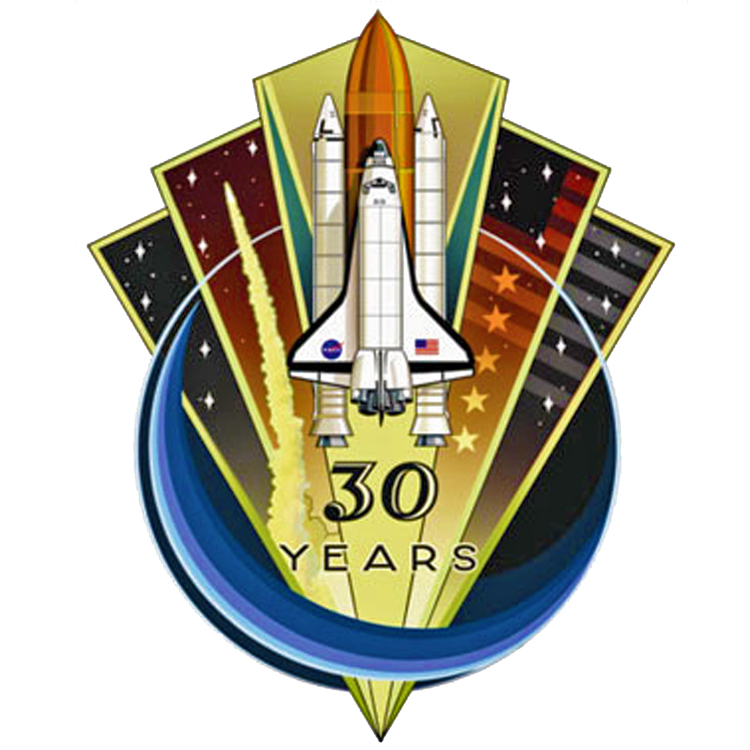 NASA Space Shuttle 30 Year Anniversary Logo 4.5" Sticker - Full Color