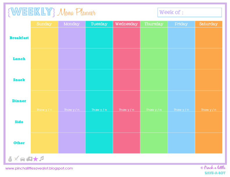 Free Menu Planner Template - ClipArt Best