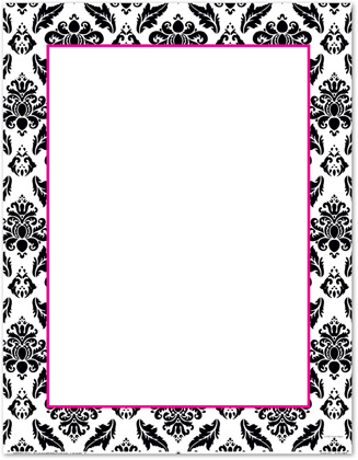 Black White Damask Graduation Party Invitations, 28468
