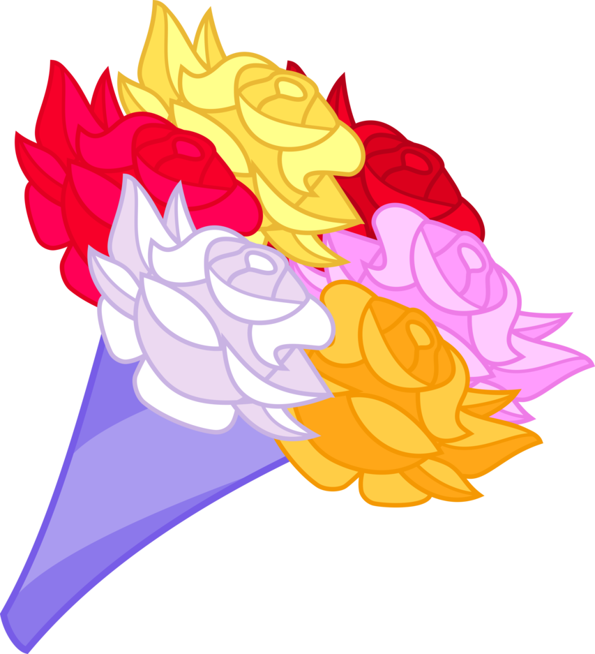 Cartoon Bouquet Of Flowers
