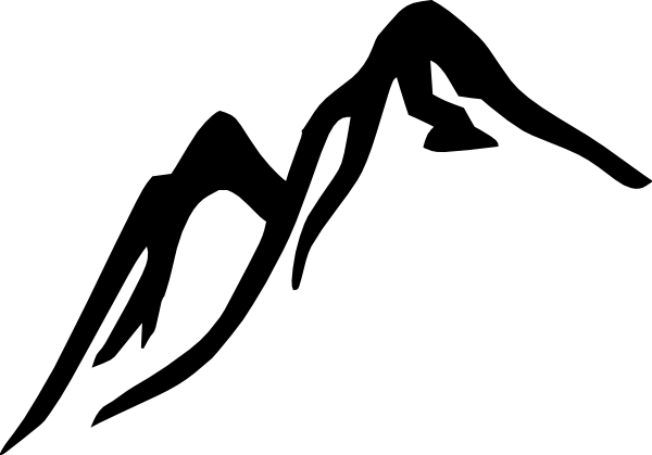 Mountain Black And White Clipart